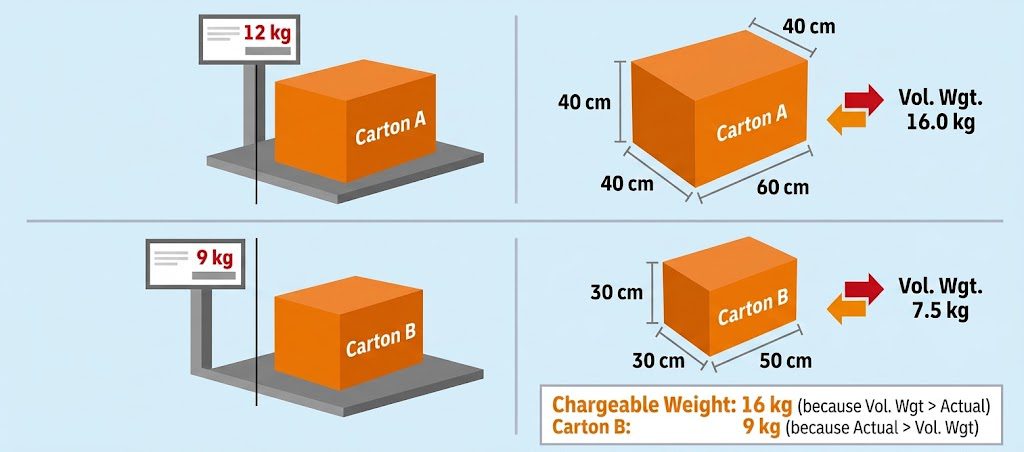 Chargeable weight vs gross weight 1 Chargeable weight vs gross weight